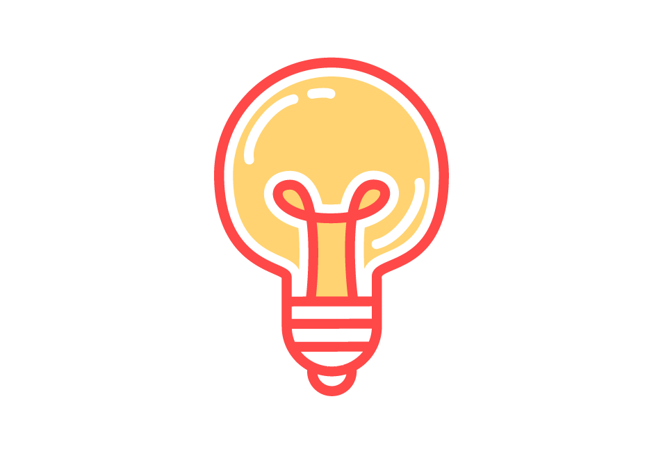 creative light bulb showing uniqueness